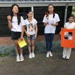 Onze 4 meisjes op het Chess   Queens-toernooi.