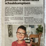 Pers geeft aandacht aan nationale titel van Jonathan